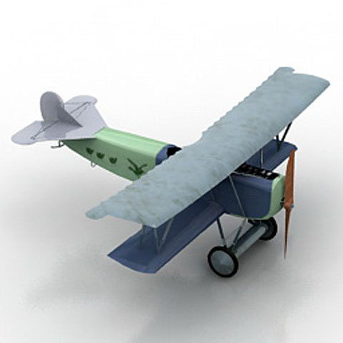 Free Airplane FOKERR7 N11 3D model for 3ds Max Library Download